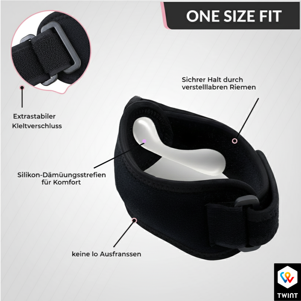 ActiveKnee PatellaStrap™ - Verstellbares Sportband zur Kniescheibenunterstützung